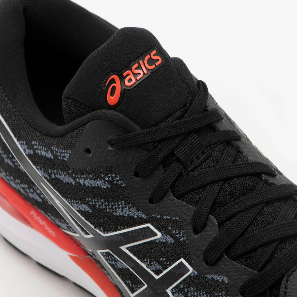 MEN'S ASICS GEL-STRATUS 3 RUNNING SHOES - BLACK WHITE